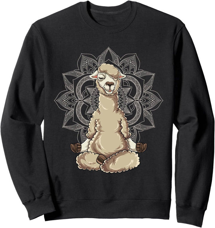 Llama Meditation Acro Yoga Namaste Mandala Lama Sweatshirt