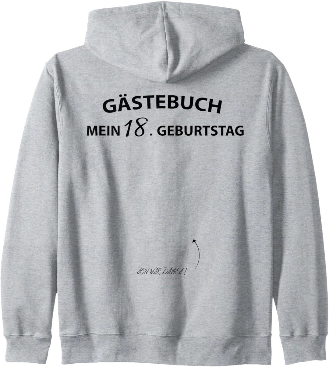18. Geburtstag Gästebuch Kapuzenjacke