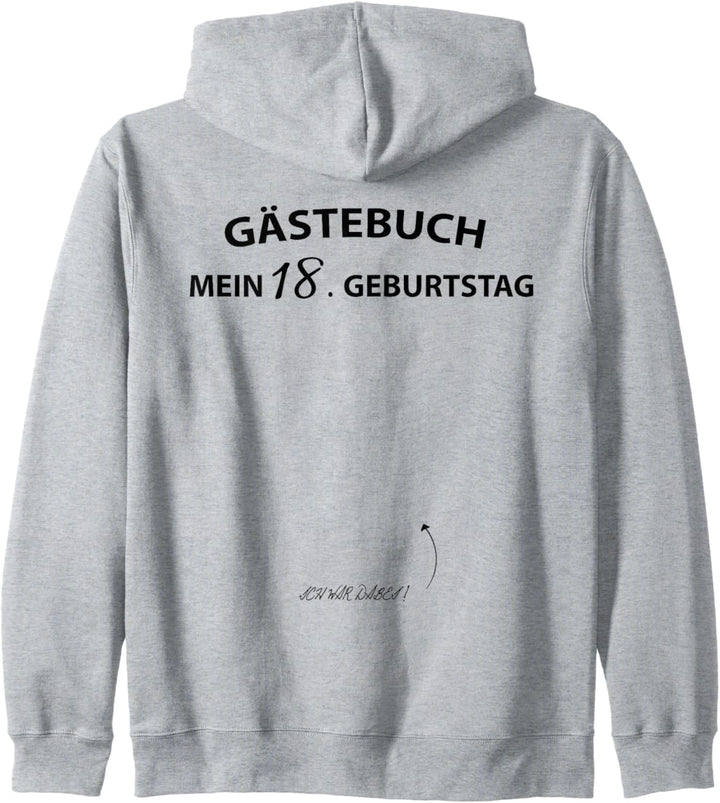18. Geburtstag Gästebuch Kapuzenjacke