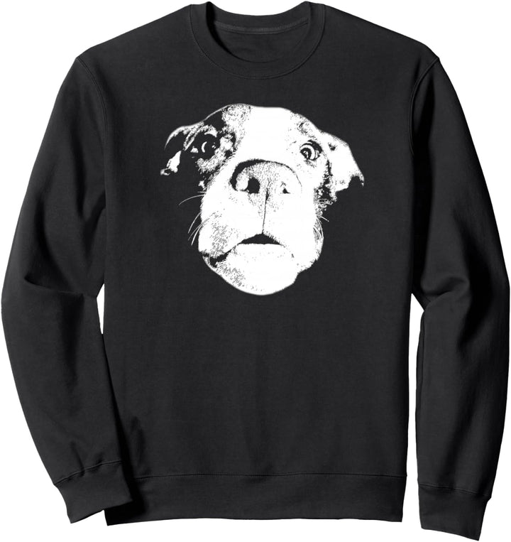 Lustiger Pitbull Bully Amstaff Gesicht Pitbulls Pitbull Hund Sweatshirt