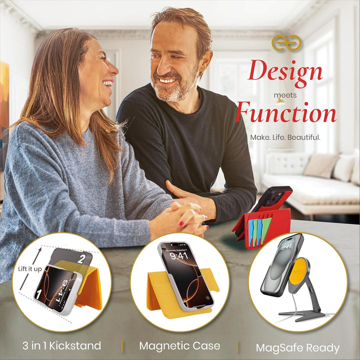 Dreem Fibonacci kompatibel mit iPhone 15 Pro Max Brieftaschen-Etui / 2-in-1 stossfestes Etui und abn