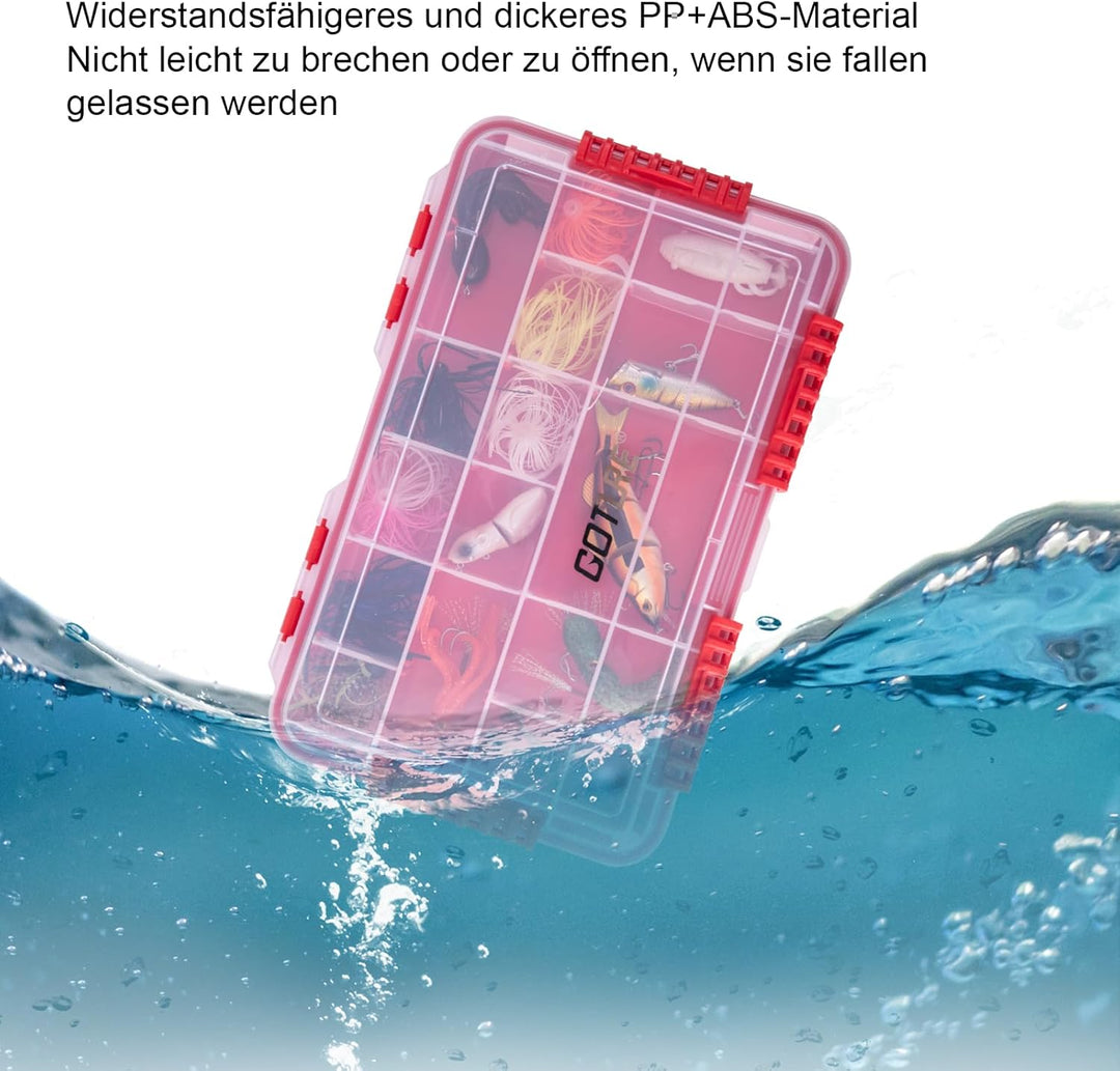 Goture Tacklebox,Kleinteilebox Angeln,Tackle Box Angeln,Köderbox,Angelbox kiste Koffer，Angelzubehör