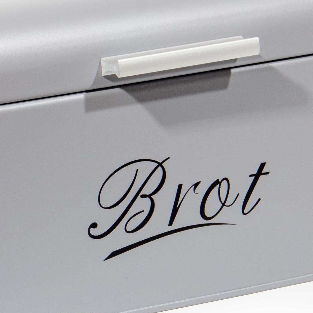 Theo&Cleo Brotkasten mit Deckel, Grosser Knäckebrot Box aus Metall, Brotaufbewahrungsbox Bread Box,