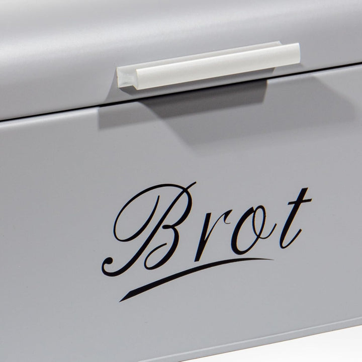 Theo&Cleo Brotkasten mit Deckel, Grosser Knäckebrot Box aus Metall, Brotaufbewahrungsbox Bread Box,