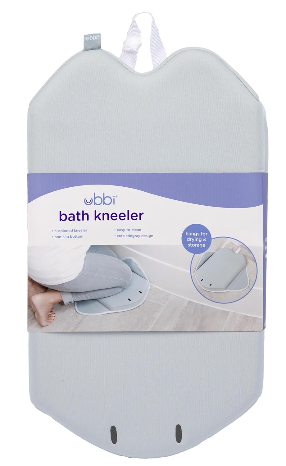 Ubbi Cushioned Kneeler Pad, Non-Slip, Baby and Toddler Bath Time Must Have Accessory for Parents, So