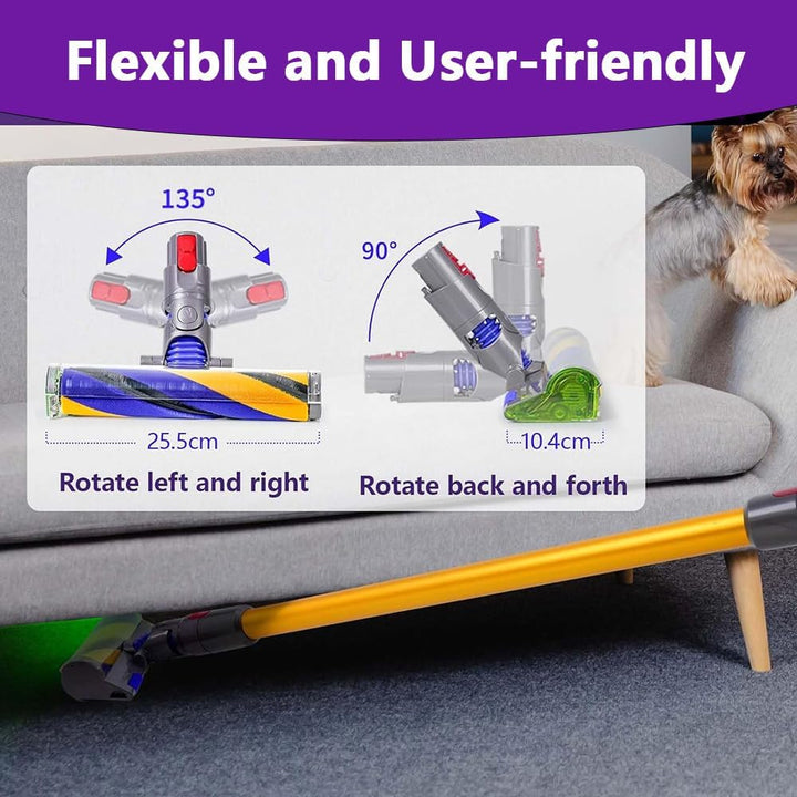 V12 Slim Softwalze Bürste für Dyson V12 Detect Slim/Digital Slim LED-Leuchten Ersatzteile, Elektrisc