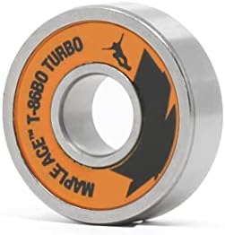 MAPLE ACE TURBO Skateboard Kugellager Orange, mit Spacers (8 Pack)