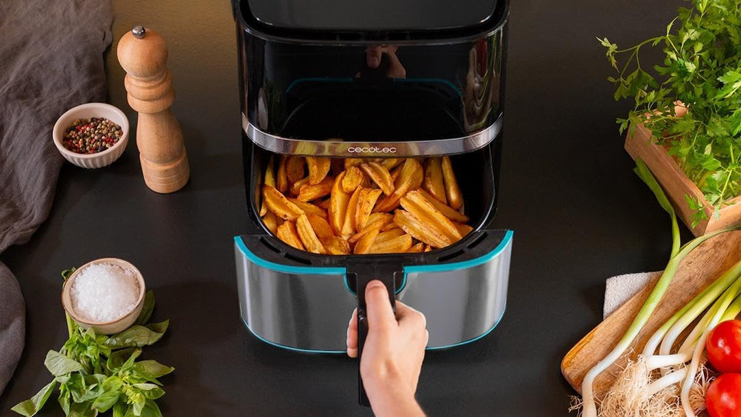 Cecotec Heissluftfritteuse 5,5 L Cecofry Full Inox 5500 Pro. 1700 W, Kompaktes und Digitale, Diät-Fr