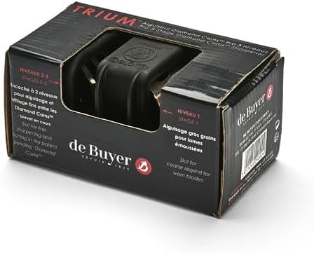 De Buyer Trium 4290.02 Doppel-Messerschärfer, Schwarz