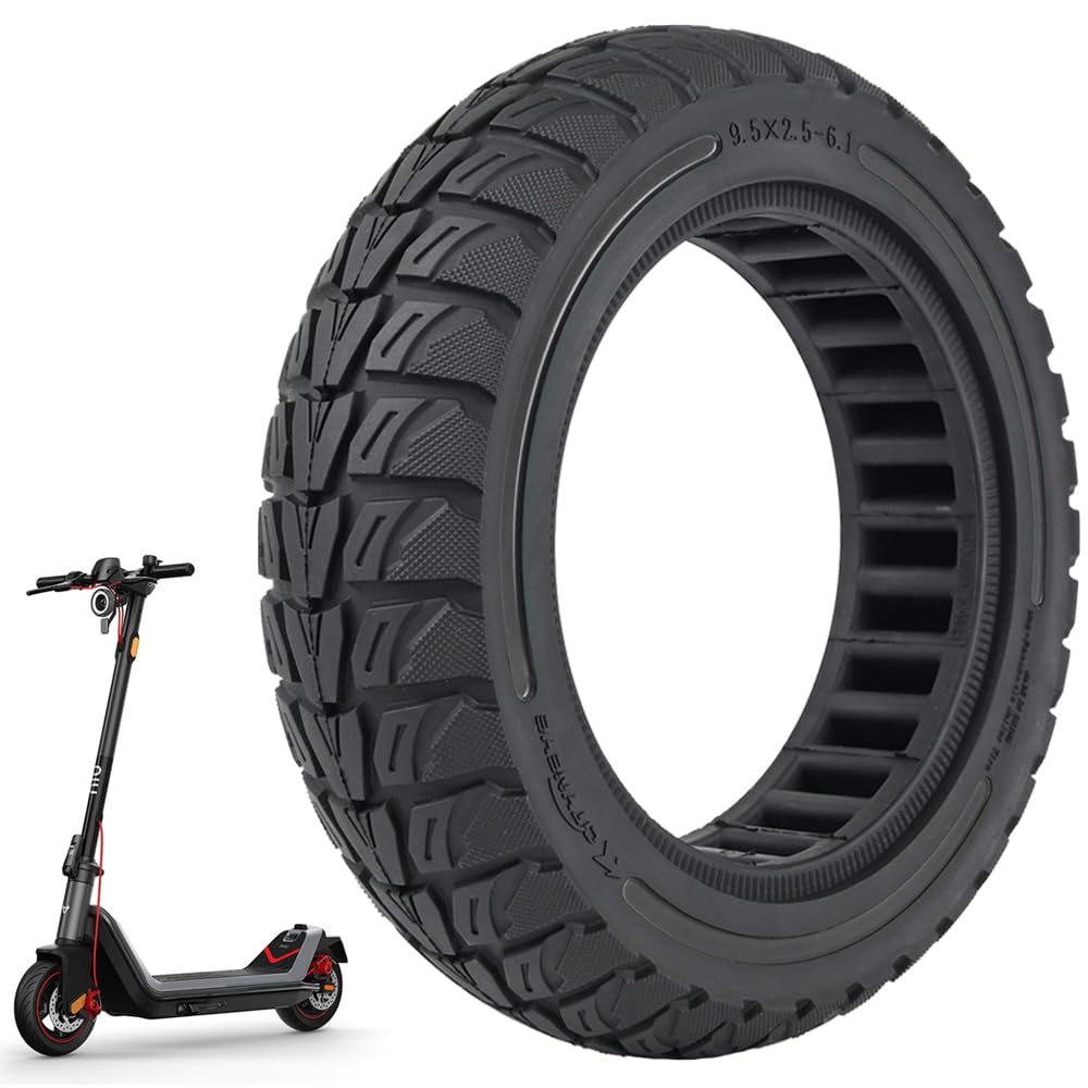 VOLOHAS 9,5x2,5-6,1 Vollgummireifen 9,5 Zoll Solide Reifen für NIU KQi3 Sport/Pro/Max Elektroroller