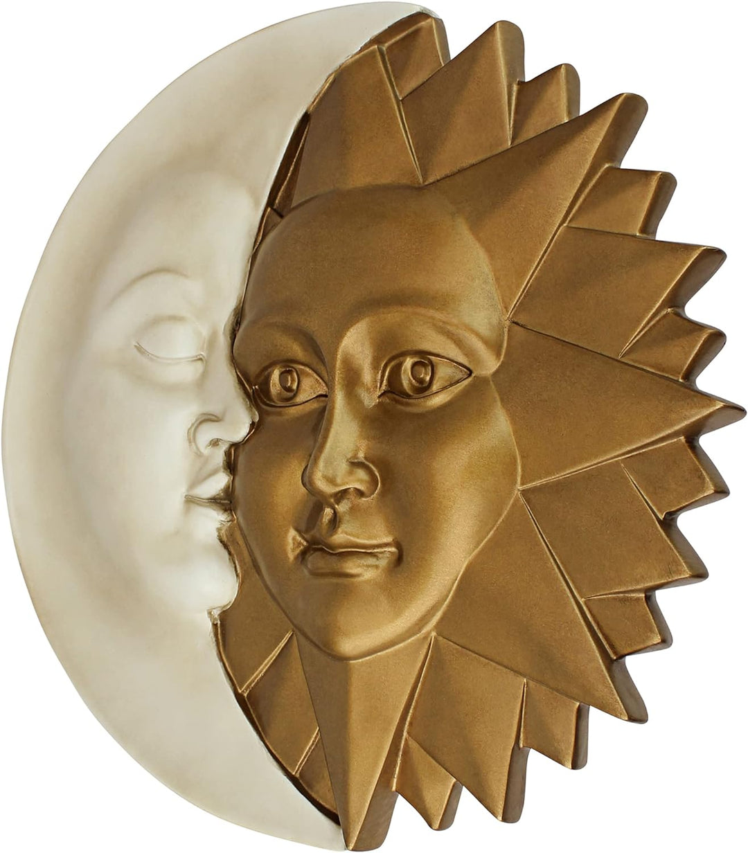Design Toscano Wandskulptur, Himmlische Harmonie - Blattmaske, Masse: 5 x 39,5 x 39,5 cm Garten, Gar