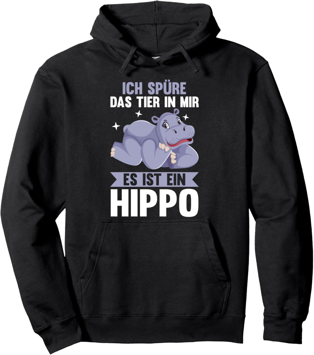 Das Tier in mir ist ein Hippo Pullover Hoodie