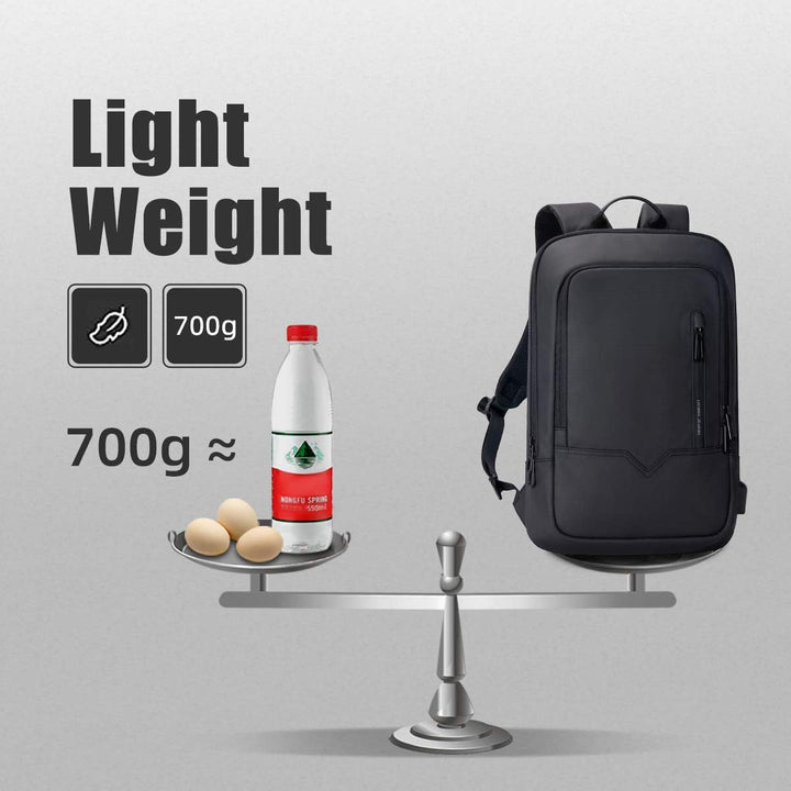 Business Rucksack Herren 15,6 Zoll Laptop Rucksack, Schlanker Kleiner Notebook Rucksackmit USB-A & U