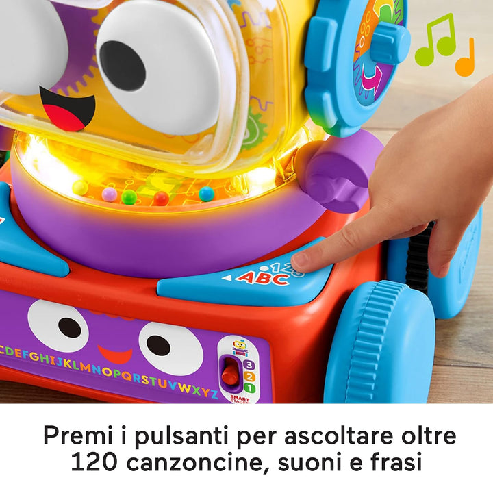 Fisher-Price - Tino Robotino 4-in-1, Lernspielzeug mit Smart Stages Technologie mit über 120 Geräusc