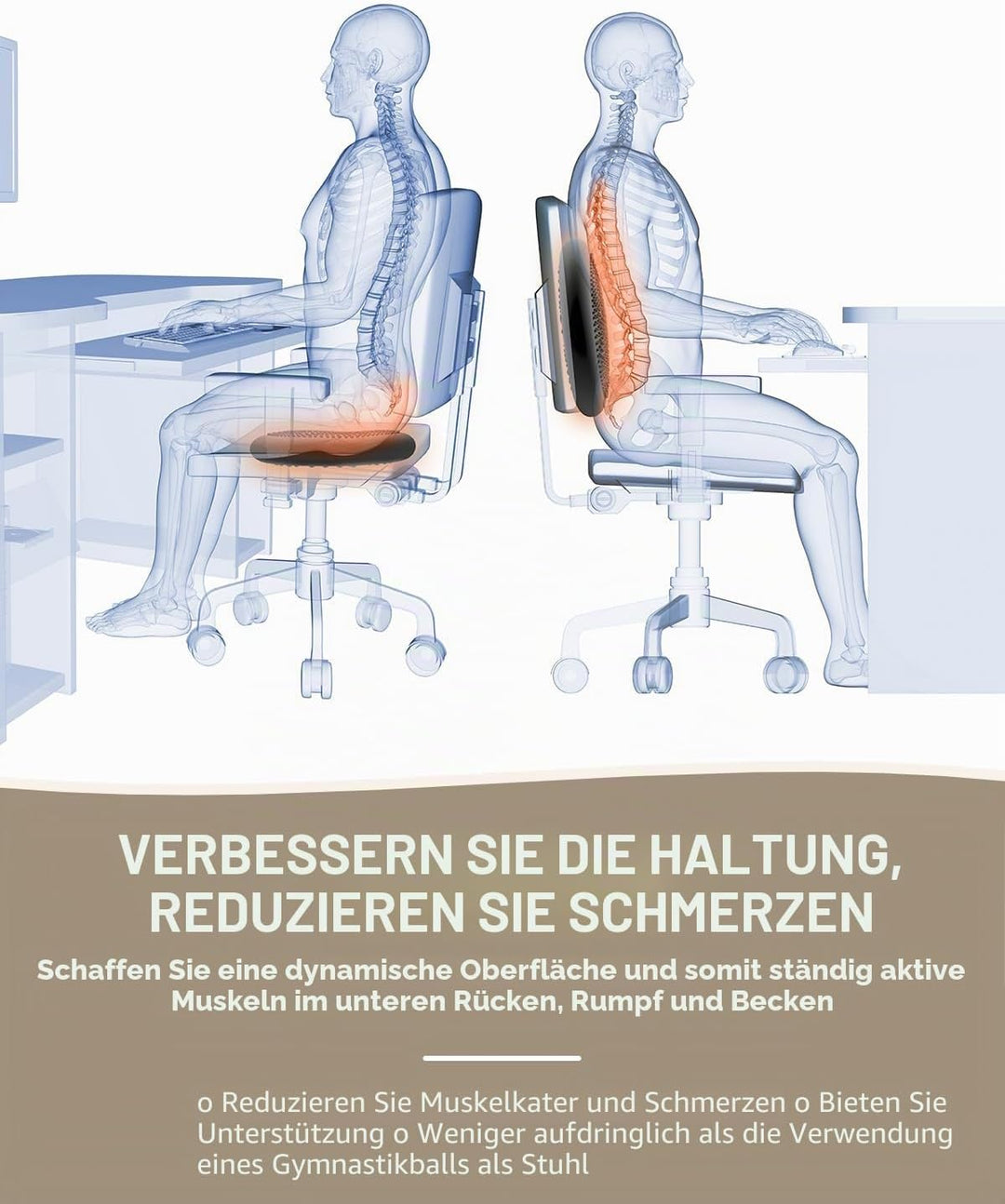 PhysKcal Balance Kissen Mit Pumpe, Comfy-Touch, 33cm Durchmesser, Wackel-Stabilitätskissen für Physi