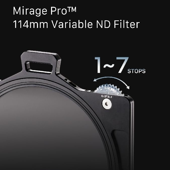 Tilta Variabler ND-Filter, 114 mm, kompatibel mit Tilta Mirage Pro Matte Box, 1-7 Stopps VND-Filter