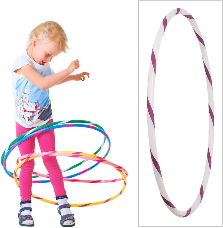 HOOPOMANIA Bunter Kinder Hula Hoop [Ø60cm - Ø80cm] Hula Hoop für Kinder in vielen Farben Ø60cm Weiss