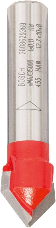 Bosch Accessories Bosch Professional V-Nutfräser (für Holz, Schaft 8mm, Ø12,7mm, Arbeitslänge 10mm,