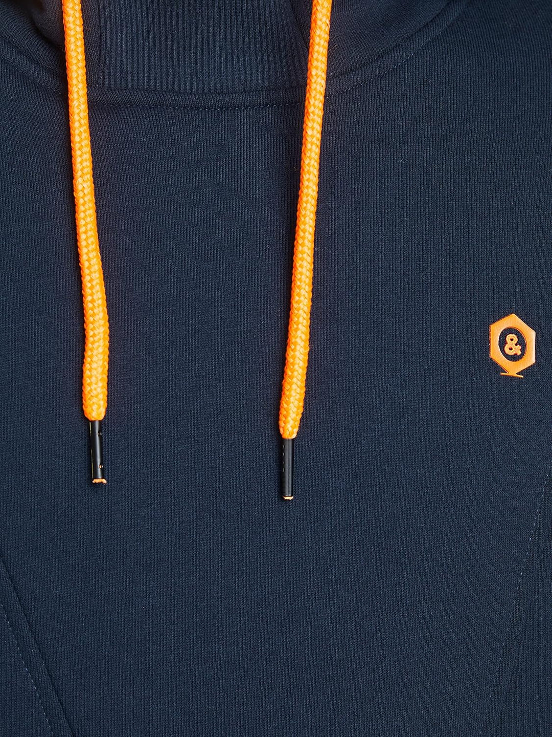JACK &amp; JONES Male Sweatshirt Detaillierter XS Navy Blazer/Detail Shocking Orange, XS Navy Blazer/Det