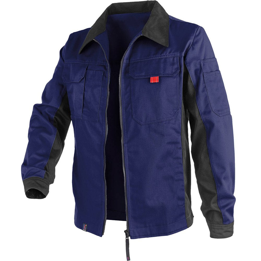 KÜBLER Workwear KÜBLER INNO PLUS Arbeitsjacke blau, Grösse 46, Unisex-Arbeitsjacke aus Mischgewebe,