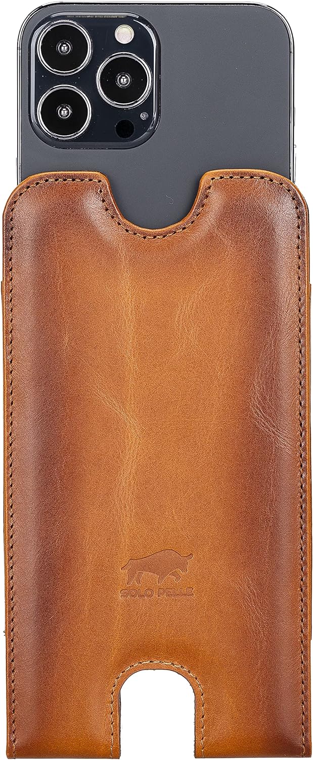 Solo Pelle Lederhülle für das iPhone 12/12 Pro / 13/13 Pro bis 6.1 Zoll Stanford Case Leder Hülle Le