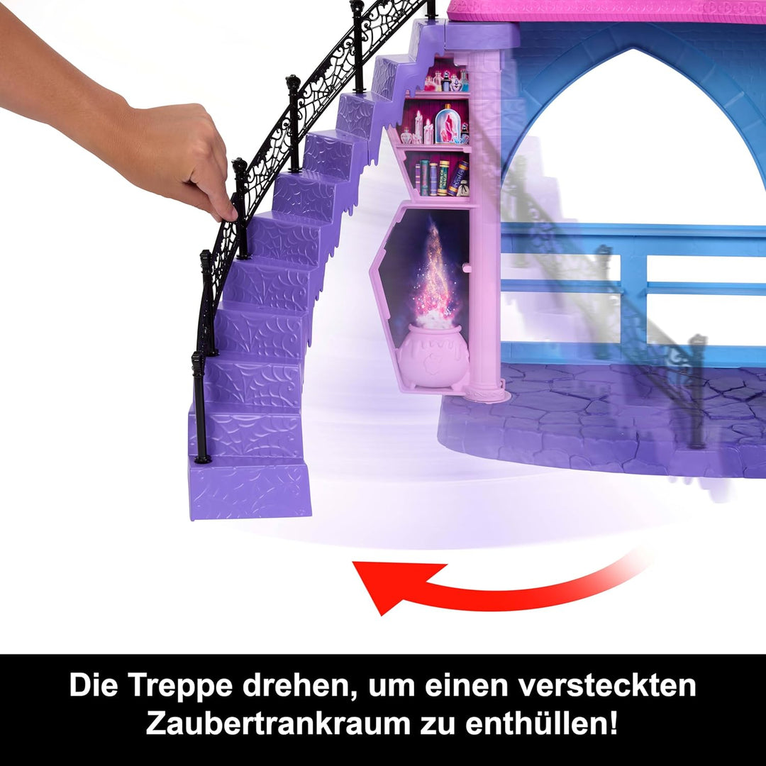 Monster High-Puppenhaus, Haunted High School-Spielset mit 7 Spielbereichen und 35+ Teilen zum Geschi