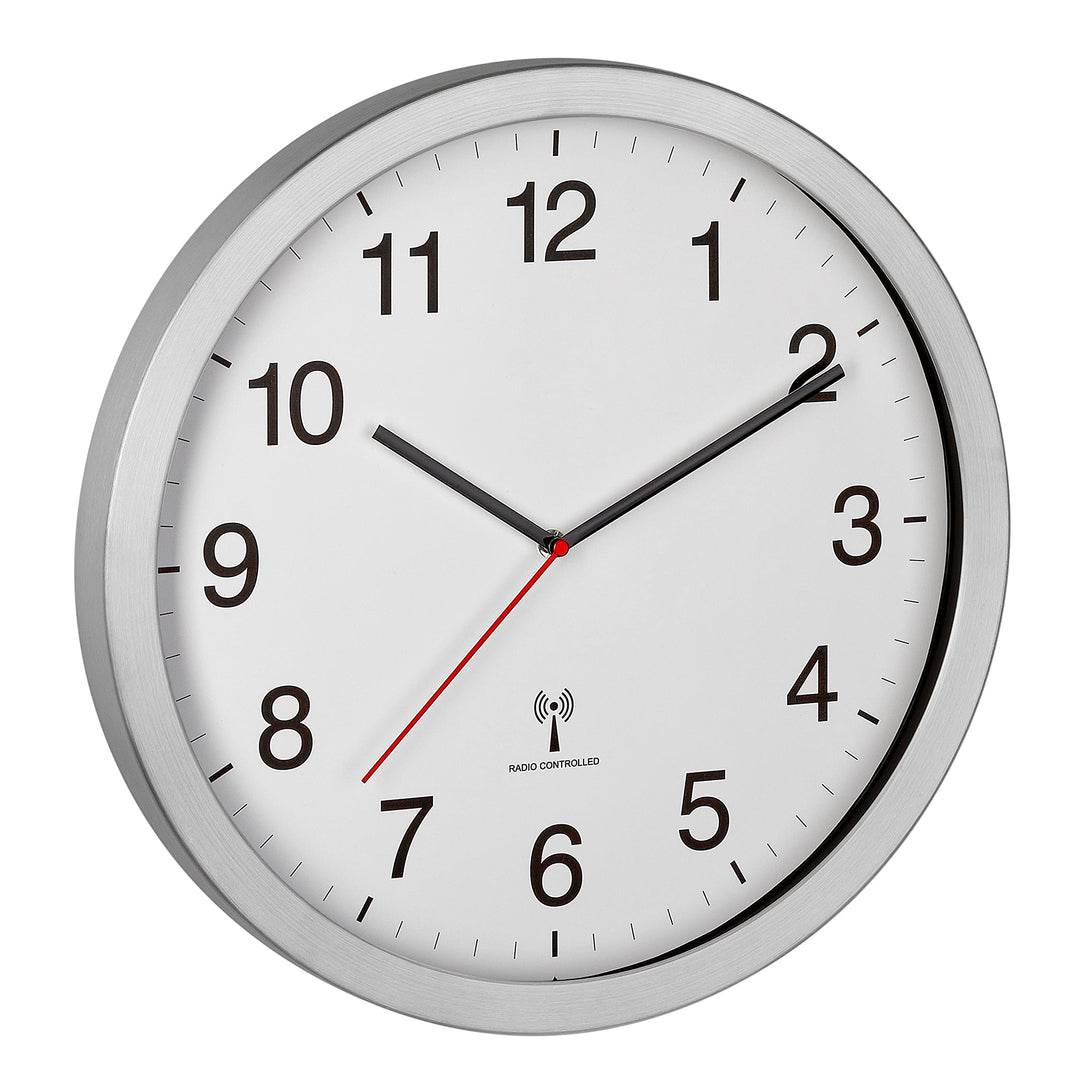 TFA Dostmann XL Funk-Wanduhr, 60.3545.02, analoge Funkuhr, gut ablesbar, ideal für Büro/Eingangsbere