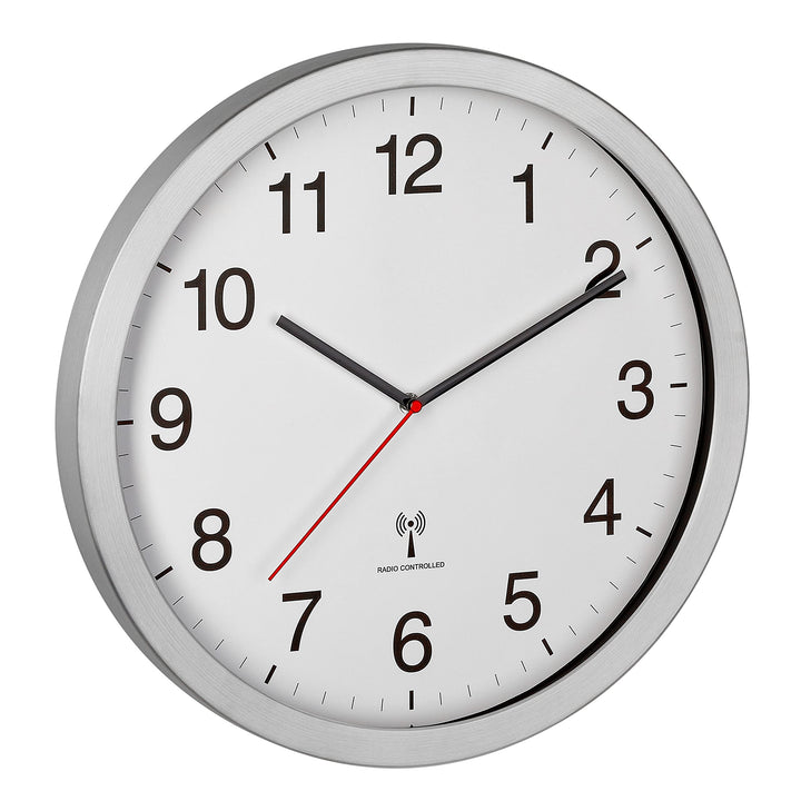 TFA Dostmann XL Funk-Wanduhr, 60.3545.02, analoge Funkuhr, gut ablesbar, ideal für Büro/Eingangsbere