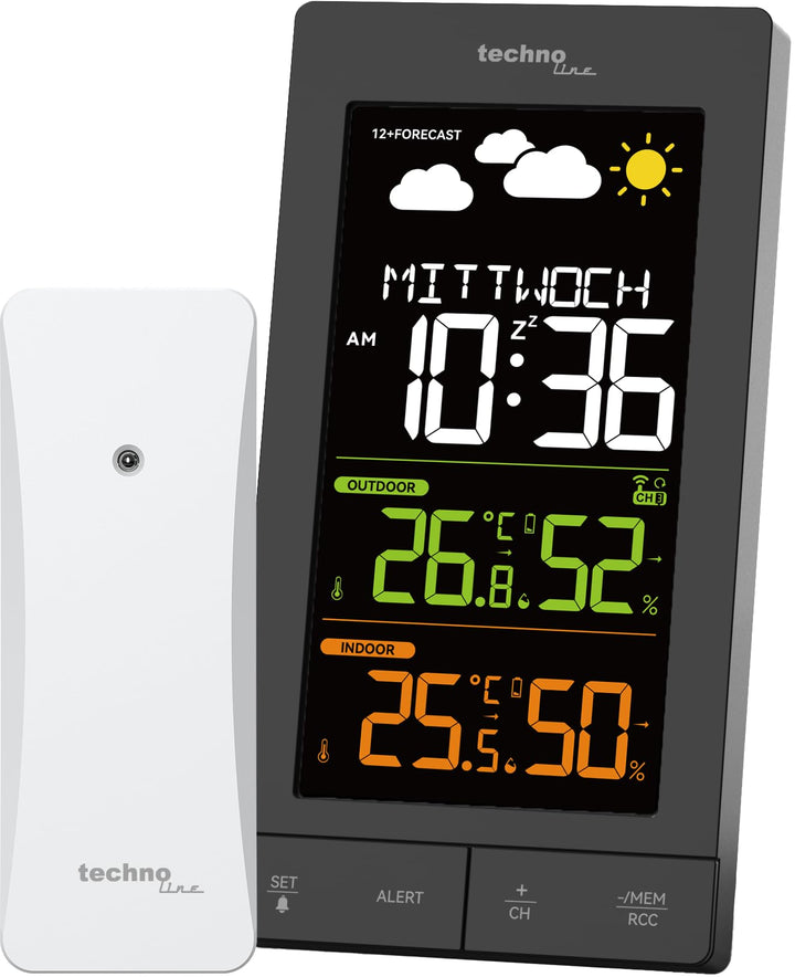 Funk - Wetterstation WS6458 mit Aussensender TX308, bis zu 3 Sender anlernbar, Innentemperatur, Auss