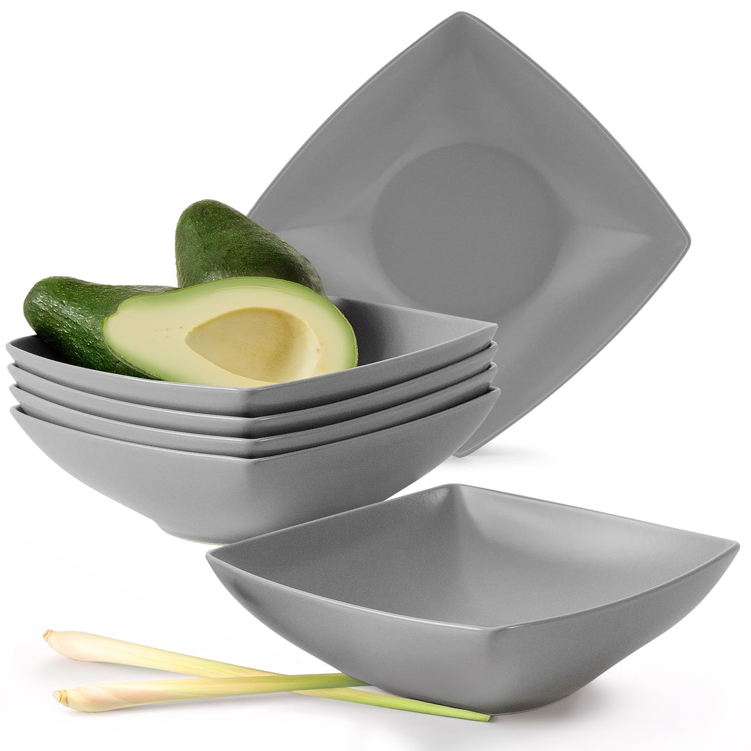 Konsimo. Elegant Suppenteller Set 6er - Schale aus Keramik - Pastateller und Tiefteller für 6 Person