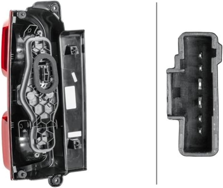 HELLA 2SD 354 845-021 Heckleuchte - Glühlampe - rechts - für u.a. Peugeot Expert Box (V_), Rechts