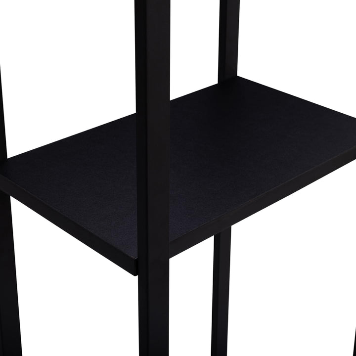 IDMarket - Vertikales Kaminholzregal, Stahl, schwarz, mit Regal, Höhe 170 cm, für Kamin