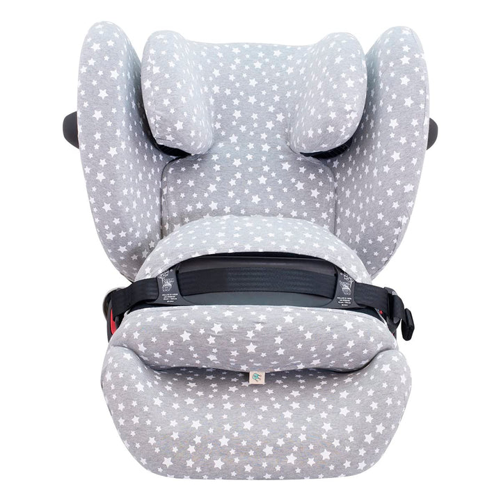 JYOKO KIDS Bezug Kompatibel mit Cybex Pallas G I-SIZE (Bezug Pallas G, WHITE STAR) Bezug Pallas G WH