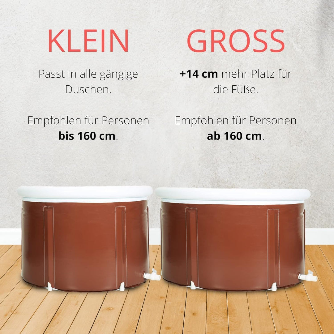 CRS Eisbaden Tonne Outdoor | faltbare Eistonne | Eisbadewanne für Erwachsene | Eisfass/Ice Bath Tub