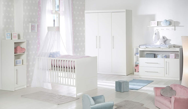roba Standregal 'Maren', weisses Holzregal für Babyzimmer und Kinderzimmer, Babymöbel, Kindermöbel,