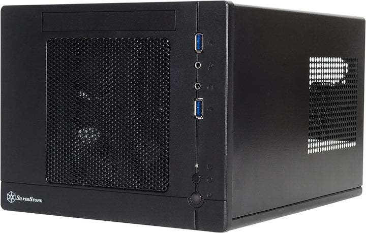 SilverStone SST-SG05BB-Lite - Sugo Mini-ITX kompaktes Cube Gehäuse, schwarz, Schwarz