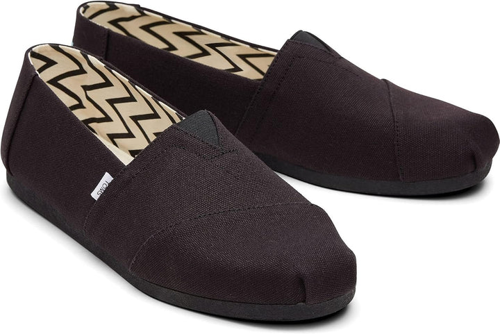 TOMS Herren Alpargata aus Recycelter Baumwolle Flache Slipper 39 EU Schwarz, 39 EU Schwarz