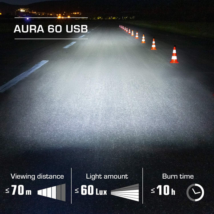 SIGMA LED Fahrradlicht Set AURA 60 und INFINITY | StVZO zugelassenes, akkubetriebenes Vorderlicht un