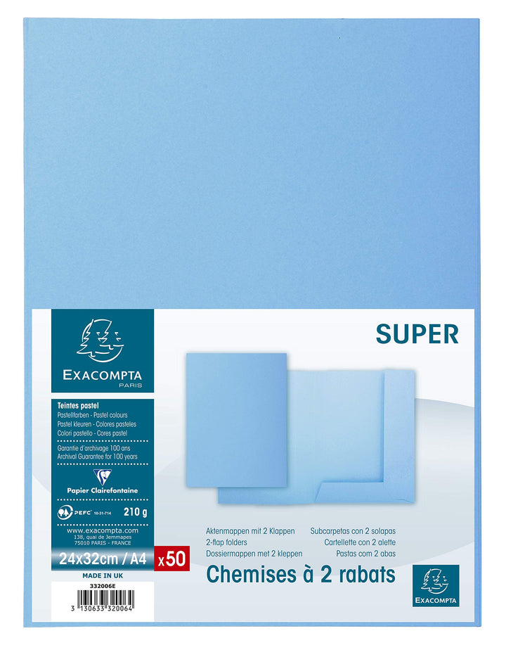EXACOMPTA 332006E Ordnerrcken-Etiketten SPECIAL blau, Blau