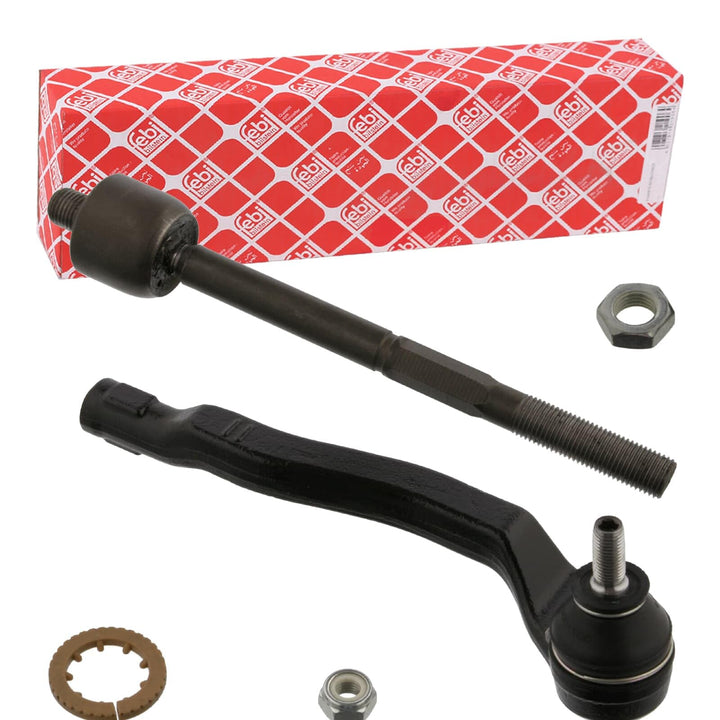 febi bilstein 39864 Spurstange mit Endstück, Mutter und Sicherungsmutter , 1 Stück Vorderachse recht