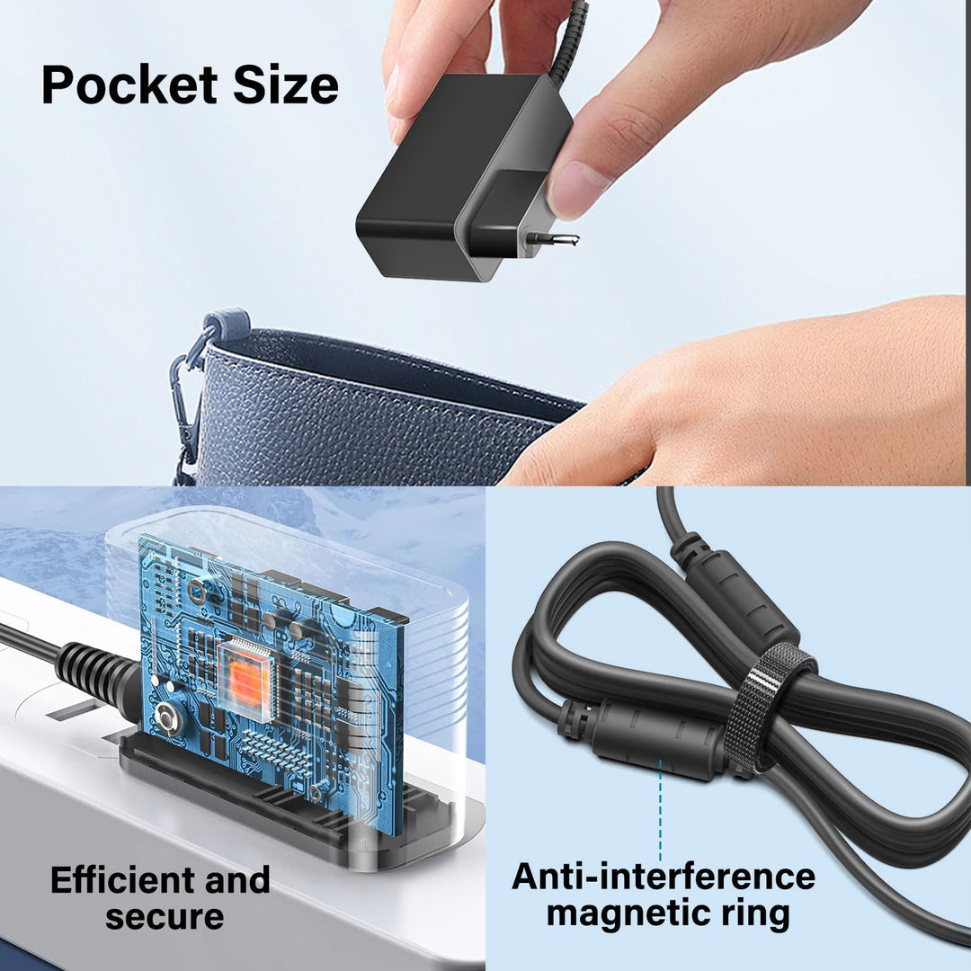 KFD PD 65W USB C Netzteil GaN Schnellladegerät für DJI Mini 4 Pro/Specta Flip/Avata 2 / Air 3 / Air