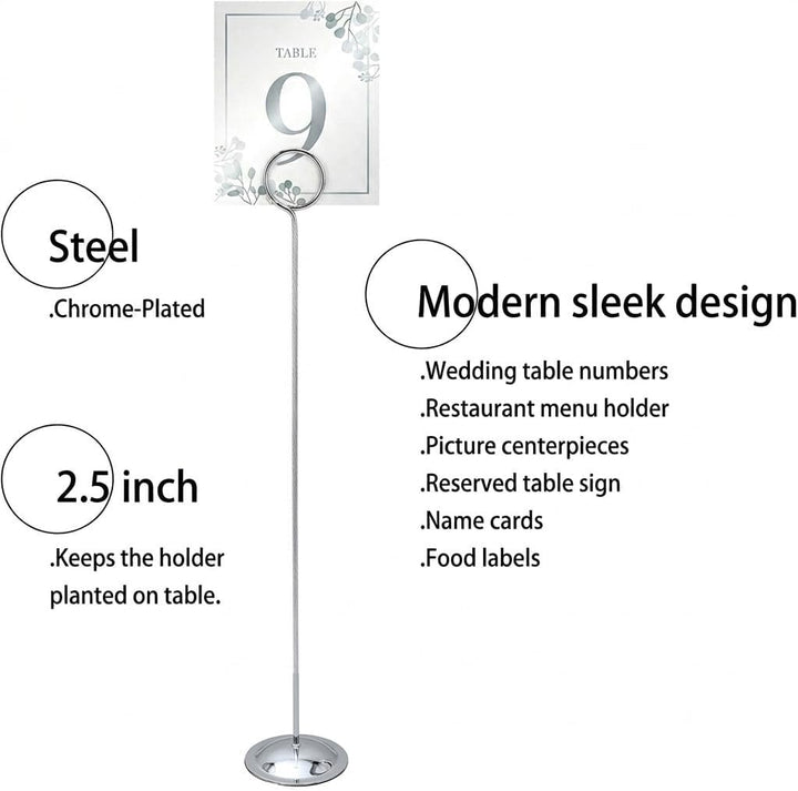 HOHIYA Tischnummernhalter Tischkartenhalter Tischkarte Tischnummer Ständer für Hochzeiten, 30,5 cm h