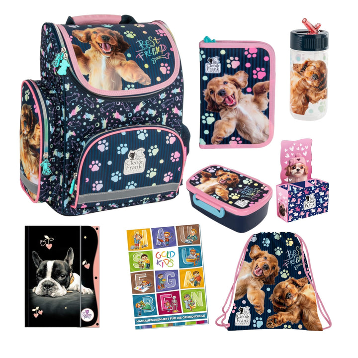 Goldkids - Schulranzen für Jungen und Mädchen, 4/6/8/15er-Set - Schul-Rucksack für Kinder mit Federm