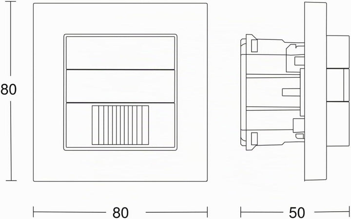 Steinel Sensorschalter IR 180 COM1 weiss, Unterputz-Einbau, LED Bewegungsmelder, 180°|20 m Erfassung