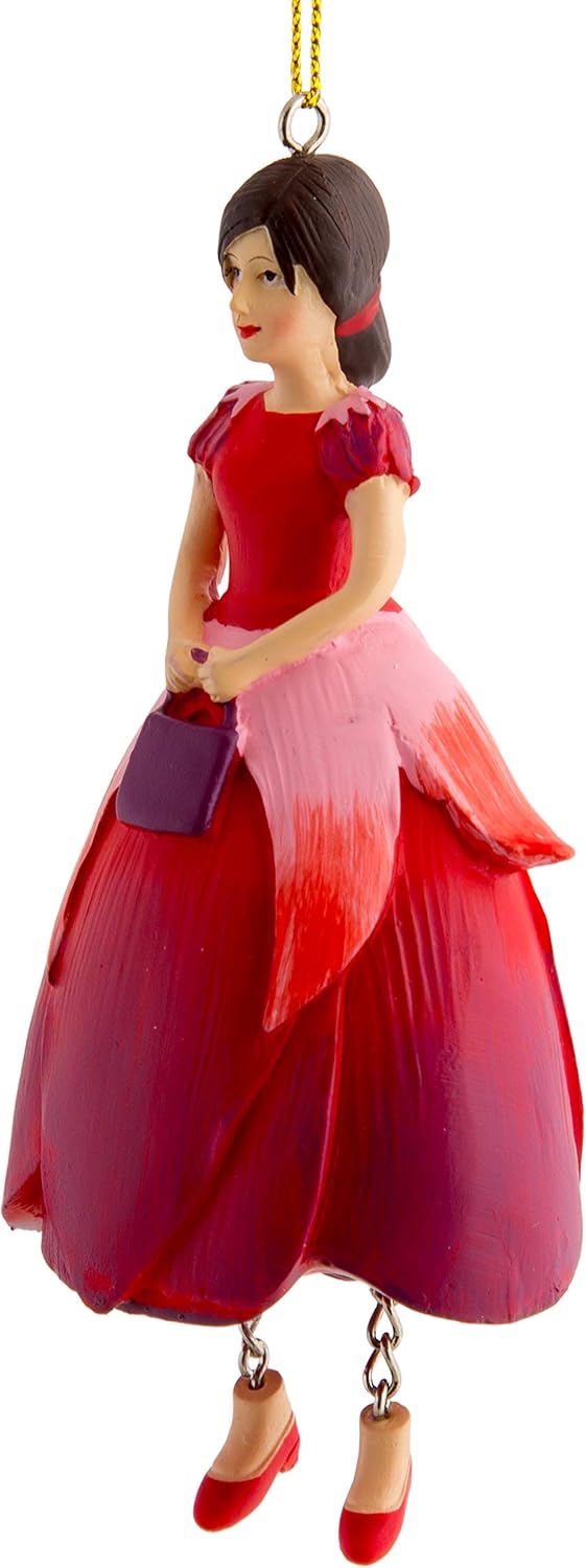 Blumen Mädchen Fuchsie zum Hängen Figur Dekofigur Gartenfigur für den Innenbereich, Fuchsie