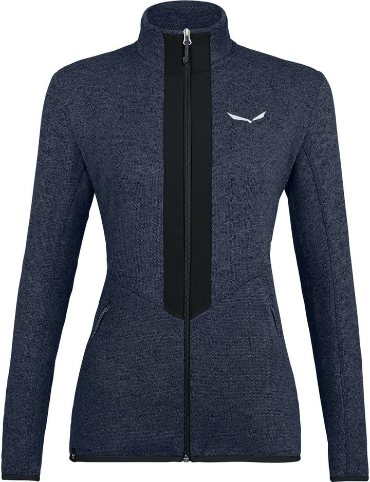 Salewa Damen ROCCA 2 PL W FZ, Fleecejacke Midlayer, BLACK OUT MELANGE