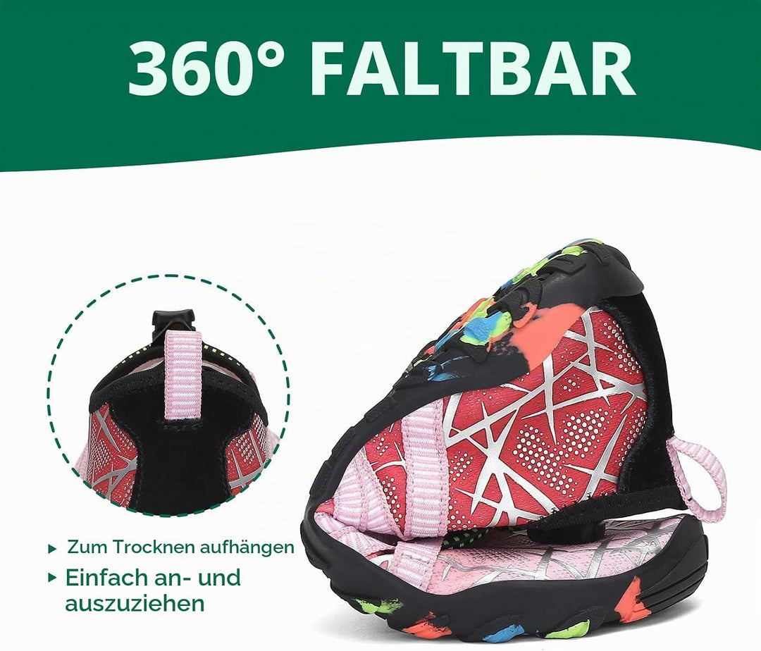 SAGUARO Kinder Badeschuhe rutschfeste Schnell Trocknend Aquaschuhe Gr.24-36 25 EU Stil 3 Pink, 25 EU