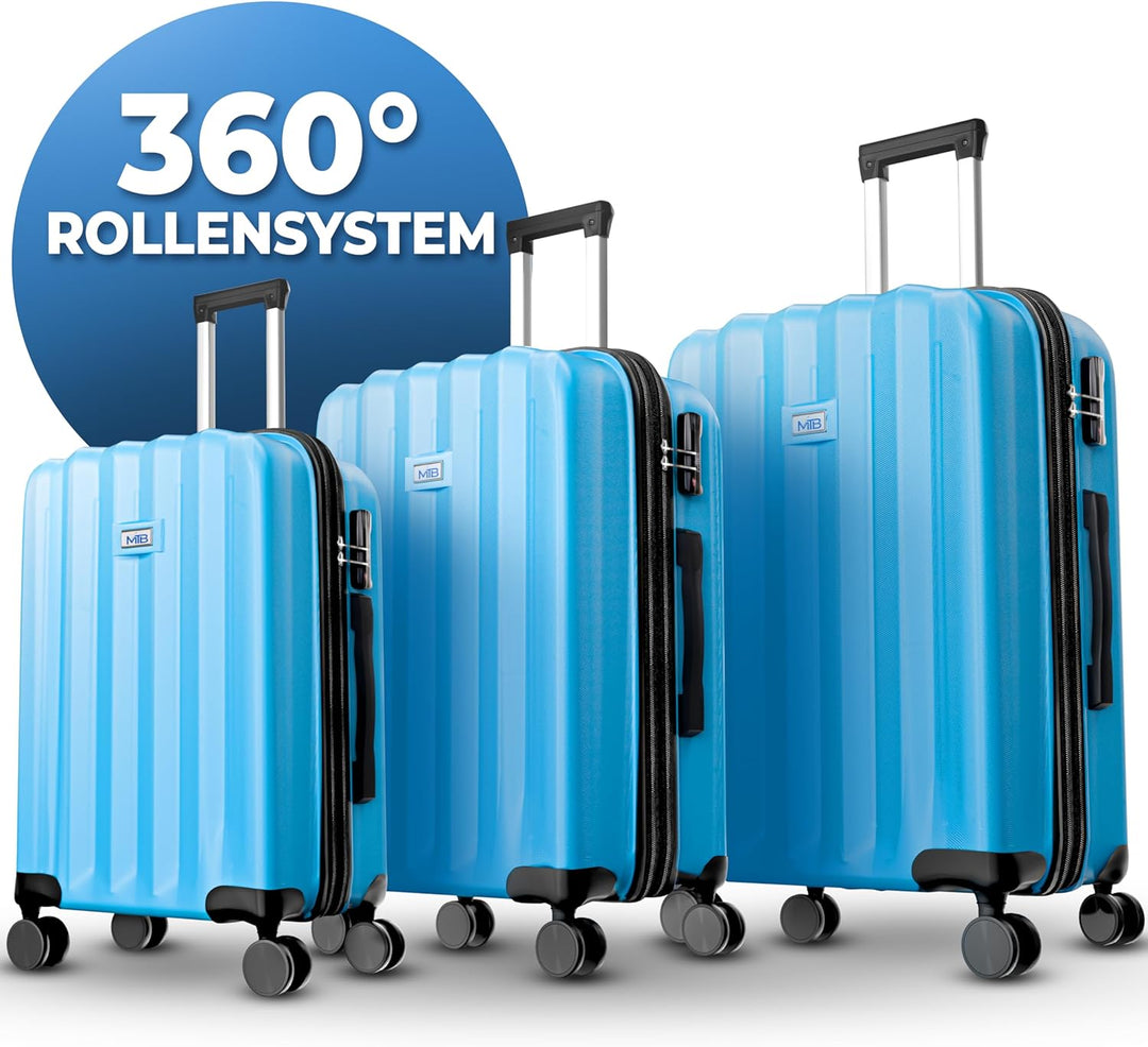 MY TRAVEL BAG Hartschalen-Koffer Trolley ABS Reisekoffer 4 Zwillingsrollen (Handgepäck-Mittel-Gross-