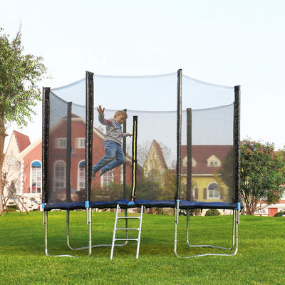 SONGMICS Trampolin Sicherheitsnetz Ø 244 305 366 cm, Ersatznetz, rundes Schutznetz für Gartentrampol