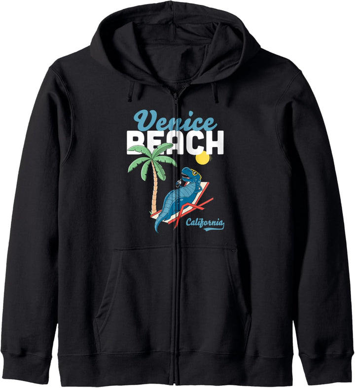 Venice Beach California Dinosaurier T-Rex Familienurlaub Kapuzenjacke